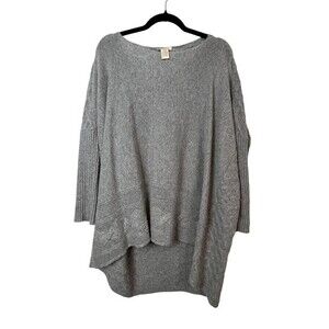 Sundance Gray Oversized Cashmere Wool Blend Sweater Knit Tunic Size Xs Women